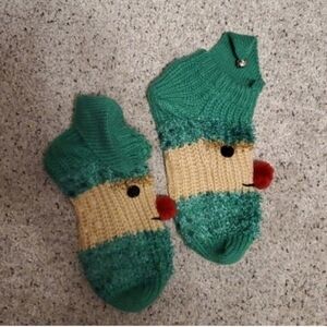 2/$10! Christmas elves knitted socks